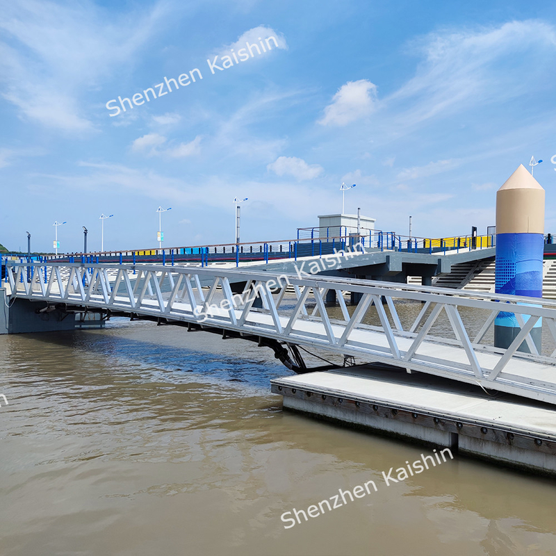 Aluminum Floating Bridge Gangway Floating Boat Platform Bridge Marine T6061 Aluminum Alloy Floating Pontoon Dock