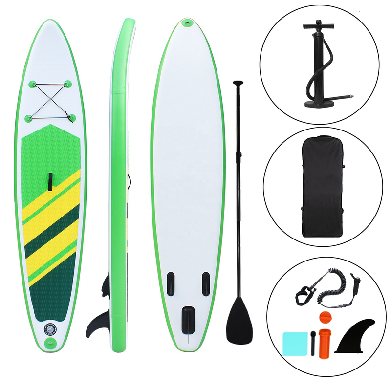 Stable Inflatable Paddle Board Wide Stance 300 Pound Capacity Brushed Construction