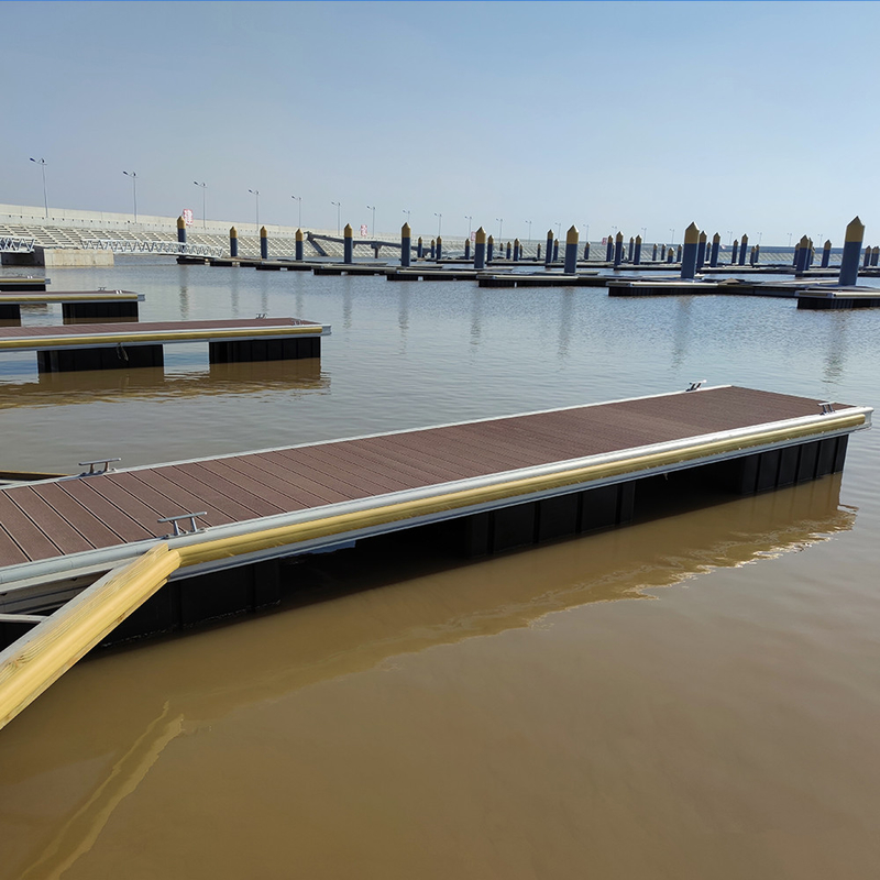 Frame Marine Pontoon Bridge Structure Aluminum Alloy Movable HDPE Floats