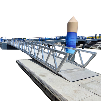 Durable Marine Aluminium Gangway , 300kgs/Sqm Floating Pontoon Bridge
