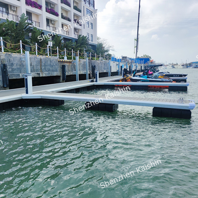 Fully Welded Aluminum Frame Marine Floating Docks For Marina Pontoon Wharf Engineering