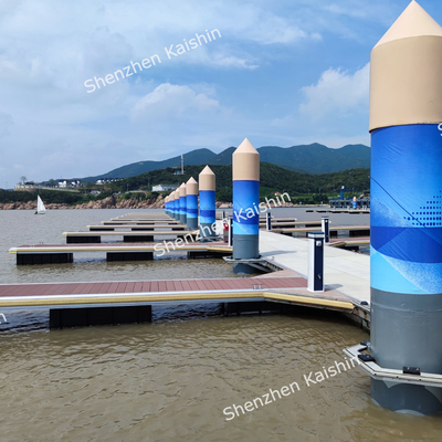 Customizable Aluminum Finger Dock Floating Pontoon With Mooring Cleats And LLDPE Floaters