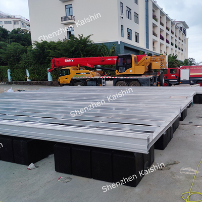 Long Lasting Aluminum Alloy Floating Bridge Pontoon Design Marina Dock With Mooring Cleats WPC Decking LLDPE Floatation