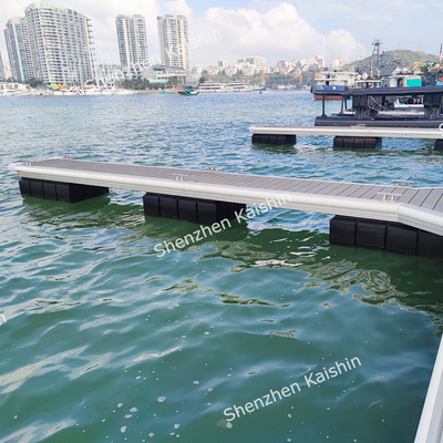 Durable Yacht Floating Dock With Cleats Fender Decking For Marina Aluminum Floating Pontoon