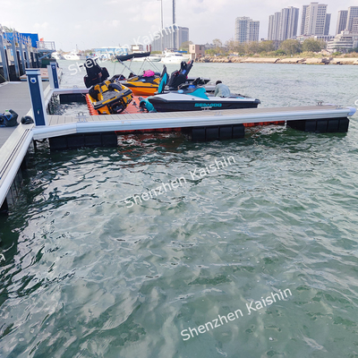 Marine Yacht Floating Dock Aluminum Floating Walkway Pontoon With Aluminum Plate Or Wpc Decking