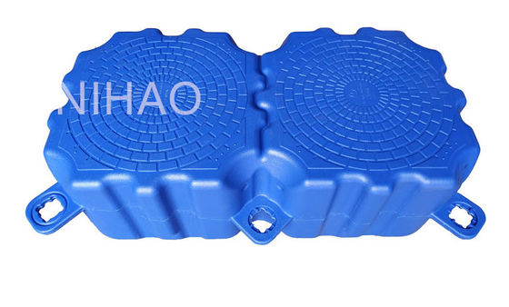 Low Maintenance 500x500x400mm Modular Floating Dock with 350 Kg Load Capacity UV Stabilized Non-slip Surface