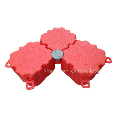 Low Maintenance 500x500x400mm Modular Floating Dock with 350 Kg Load Capacity UV Stabilized Non-slip Surface