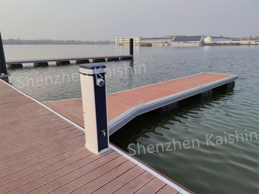 Commercial Marine Aluminum Floating Docks WPC Decking HDPE Floats Pontoon Pier