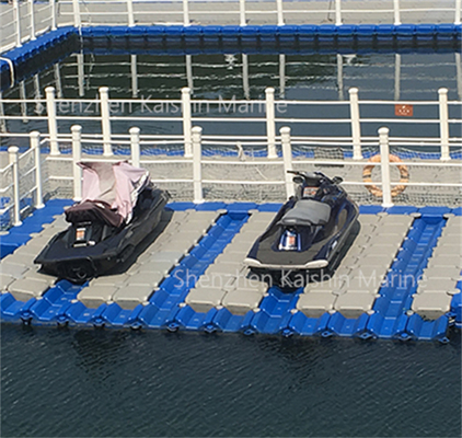 Grey Modular Floating Structure Portable HDPE Floating Cubes Marine Jet Ski Docks