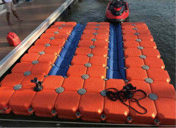 Modular Floating Dock with 350 Kg Load Capacity, UV Stabilized and Non-slip Surface for Marine Applications