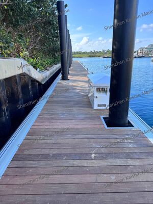 Corrosion Resistant Durable Low Maintenance Aluminum Marine Floating Dock With Wpc Deck