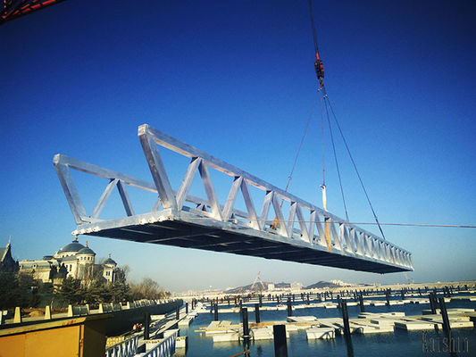 Marina Dock Design Marine Aluminum Gangways Ramps Aluminum Alloy 6061 T6 Floating Pontoon System