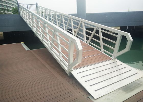 Durable Aluminum Dock Gangway , Aluminum Boat Dock Ramps With Roller