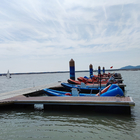 Lake	Aluminum Floating Docks Mildew Proof Teak Decking Cover Anchor Fixed