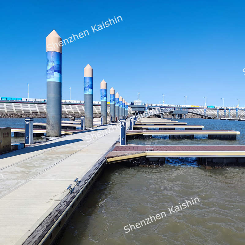 Marine Aluminum Alloy Floating Pontoon Platforms Finger Floating Dock Pile Guide