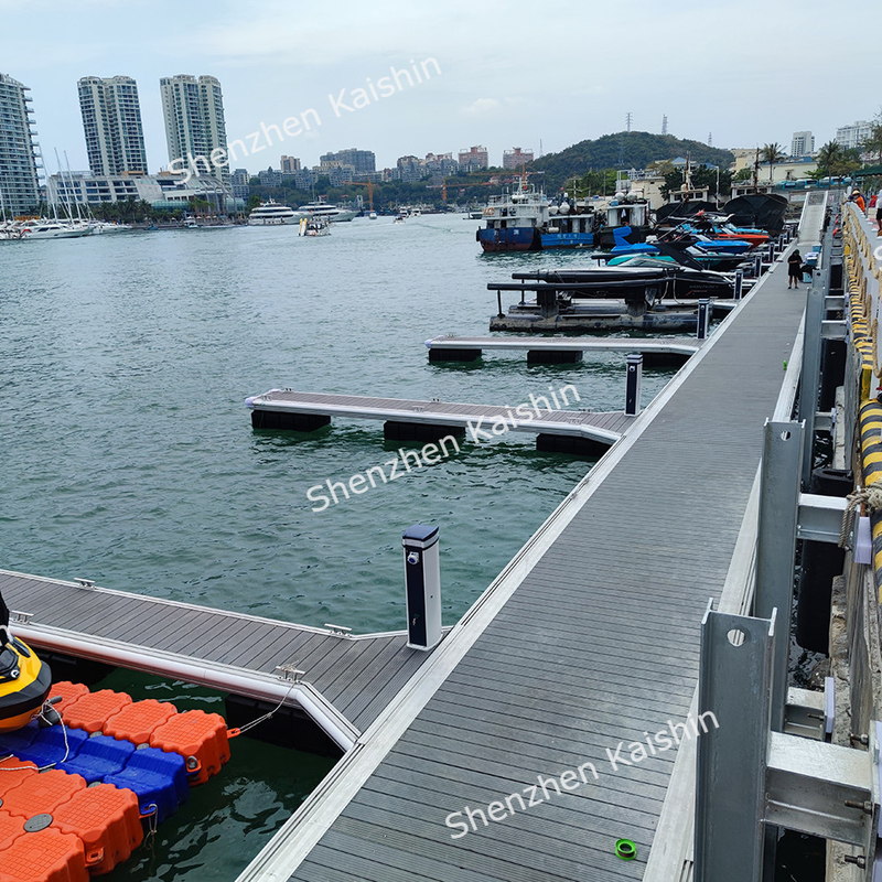 OEM Aluminum Floating Pontoon Marina Pontoon Walkways With WPC Decking