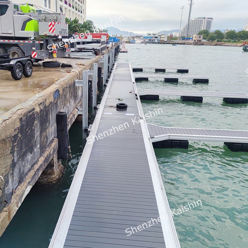 T6061 Aluminum Marine Floating Platform UV Resistant Floating Pontoon Bridge