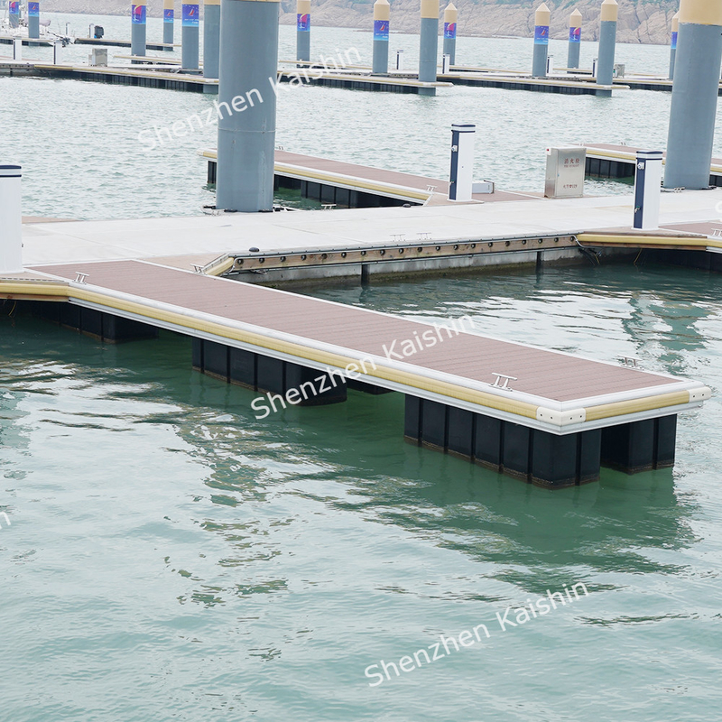 Aluminum Alloy Finger Dock Marine Floating Hardwood Decking Pontoon